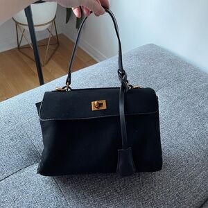 Faux suede mini bag